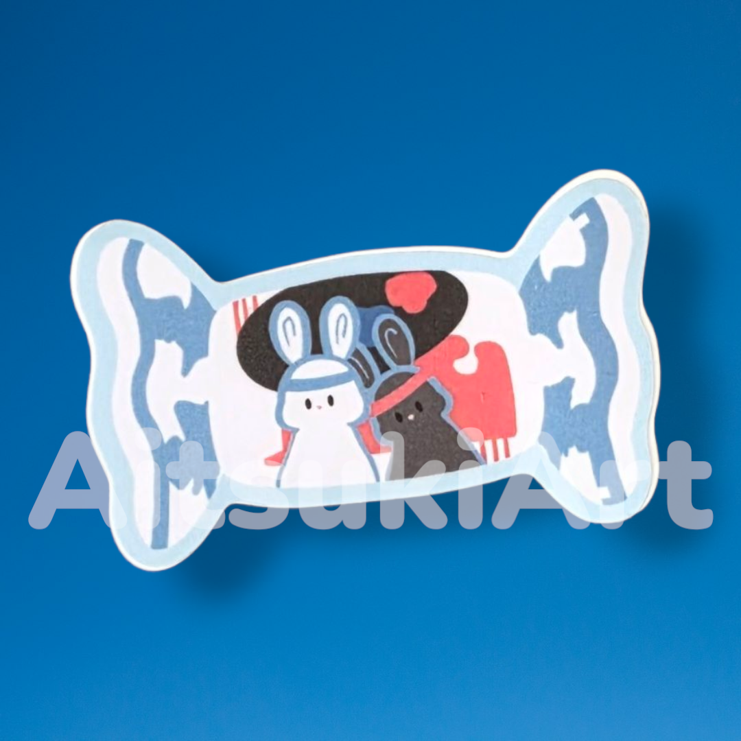 MXTX White Rabbit Candy Sticker/ Keychain