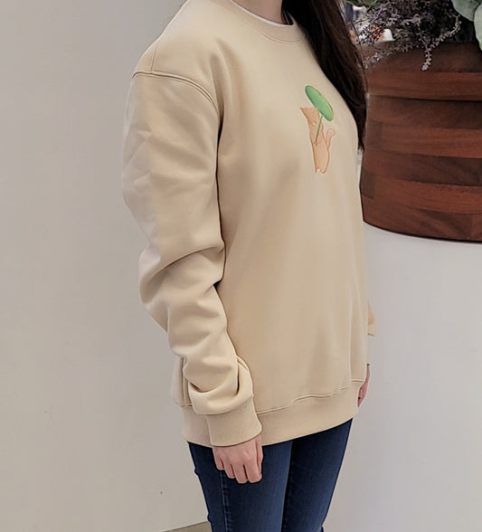 Cat Under Leaf Umbrella Crewneck