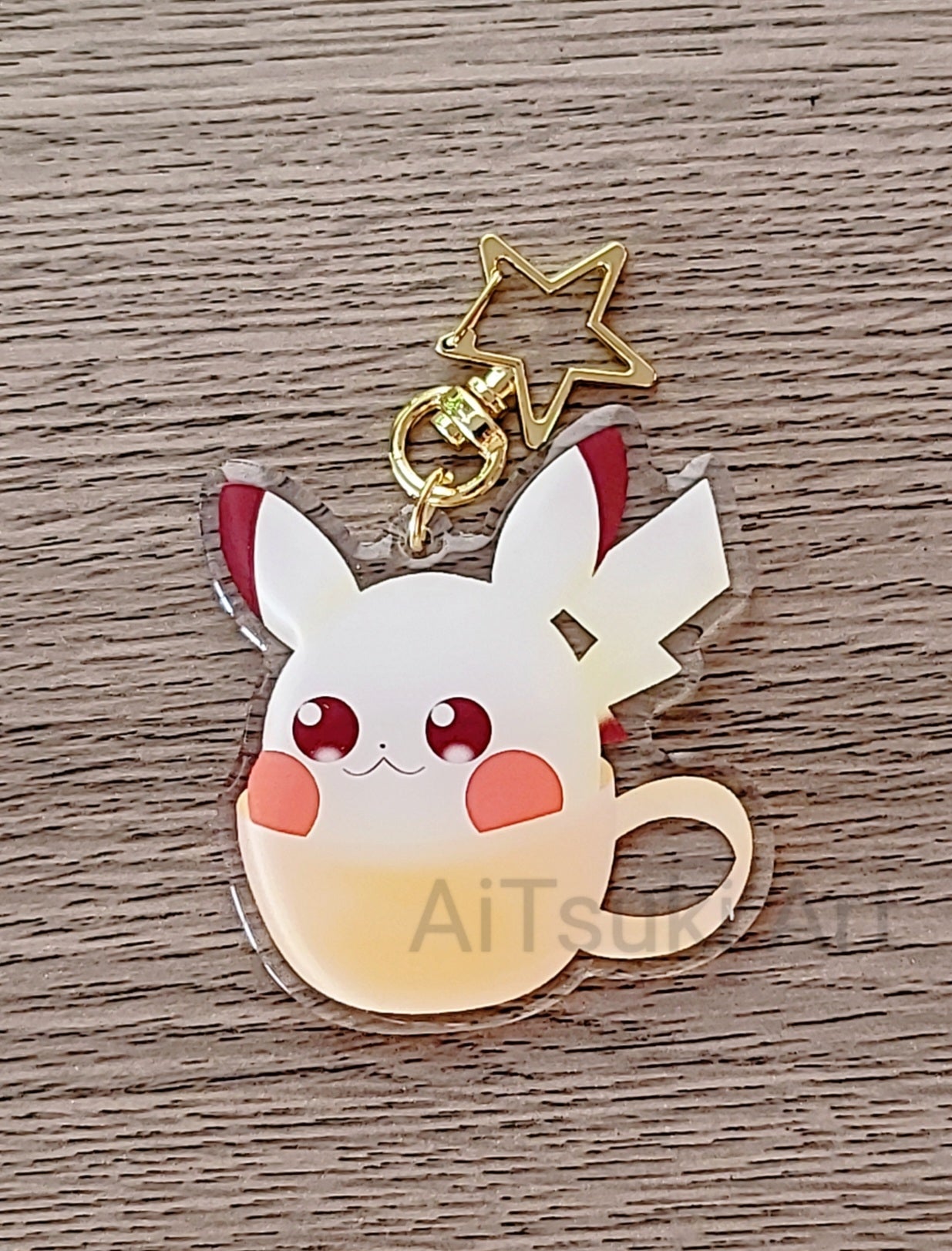 Pikachu Latte Keychain/Sticker