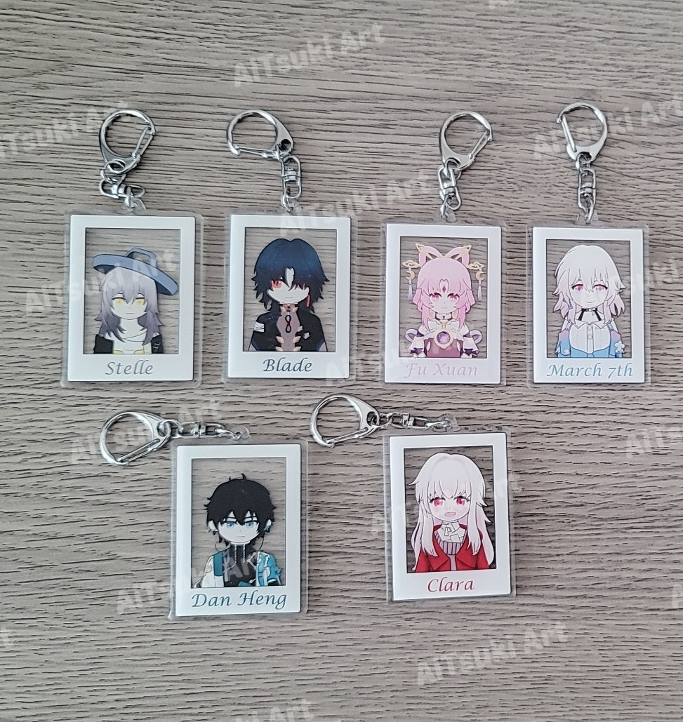 Honkai Star Rail Photocard Keychain