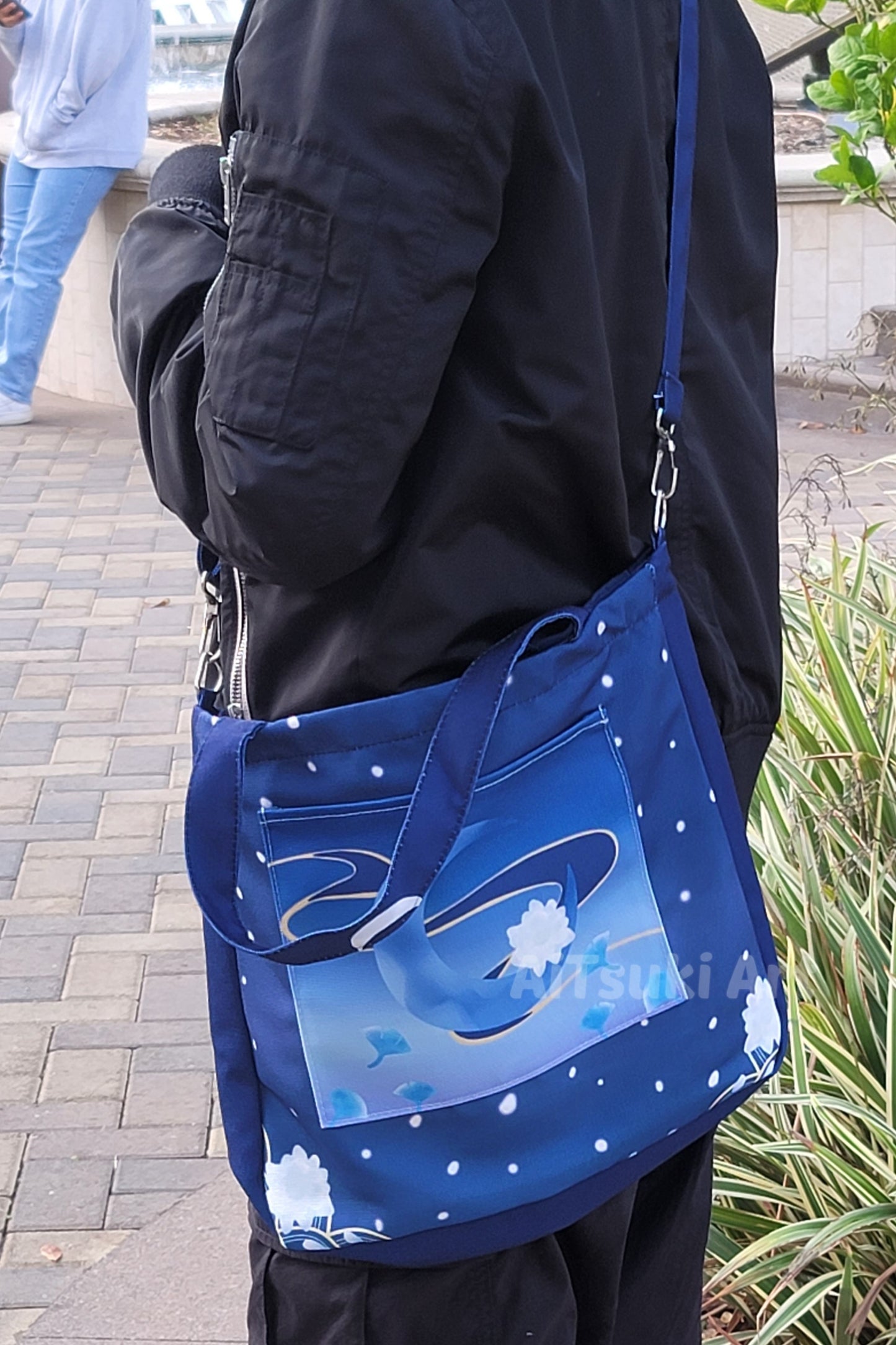 Lotus on Moon - 2 Way Tote Bag
