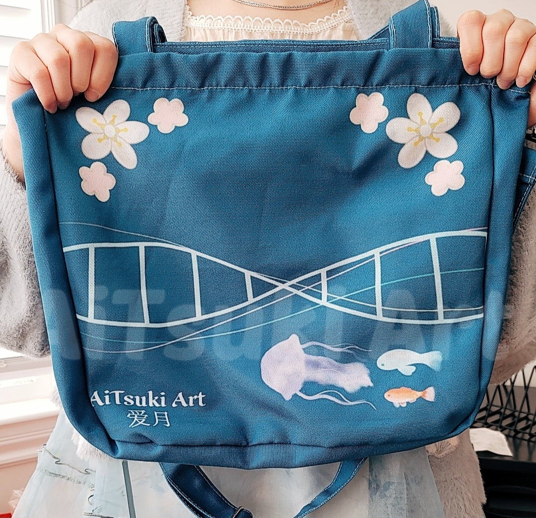 Harmonic Plum Blossom - 2 Way Tote Bag