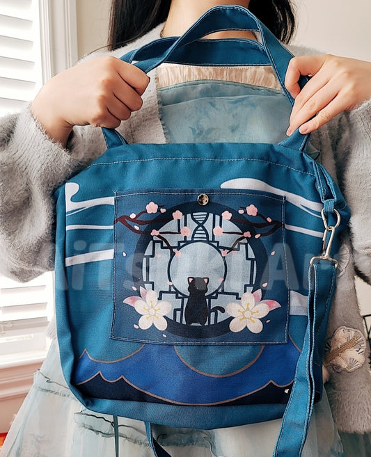 Harmonic Plum Blossom - 2 Way Tote Bag