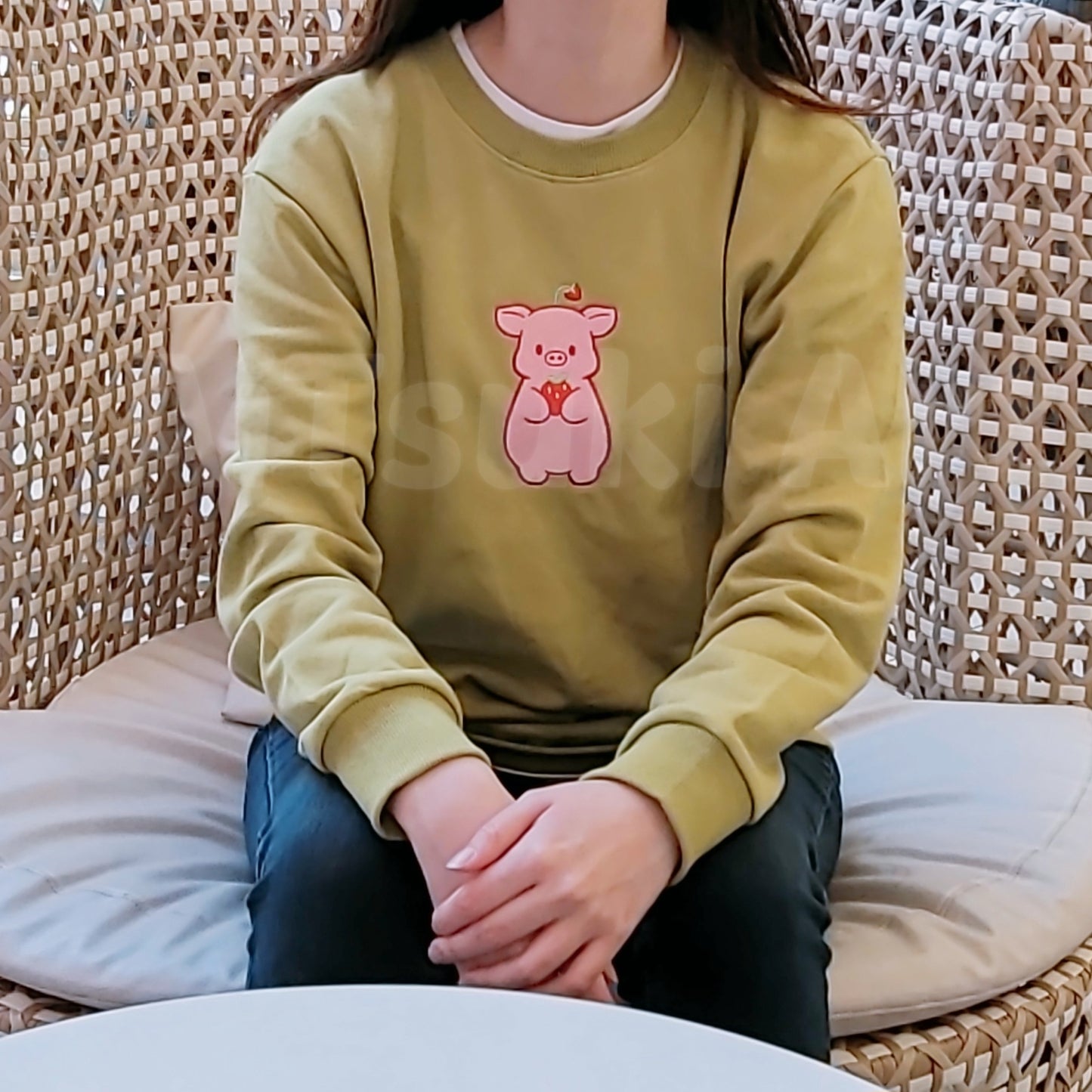 Strawberry Piggy Crewneck