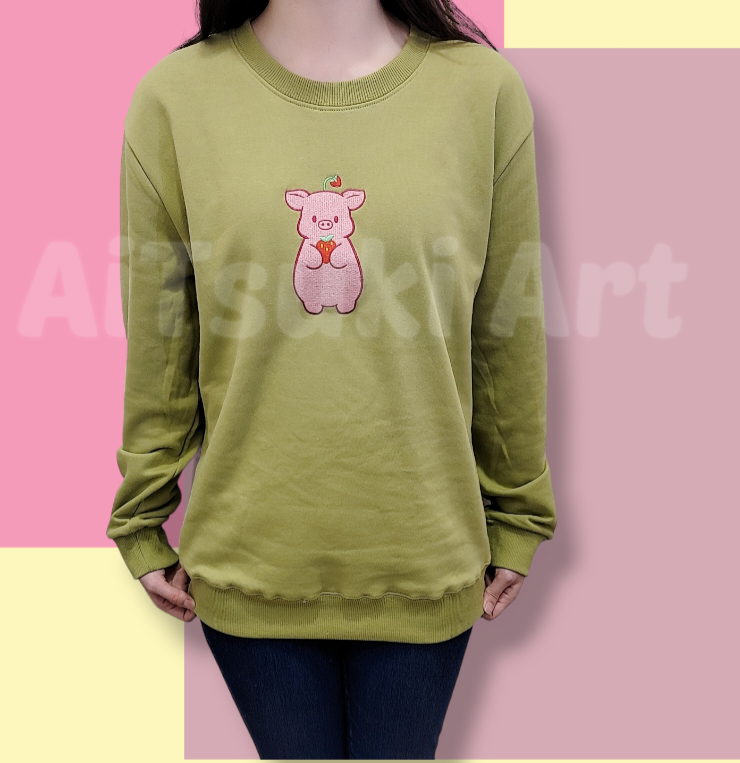 Strawberry Piggy Crewneck
