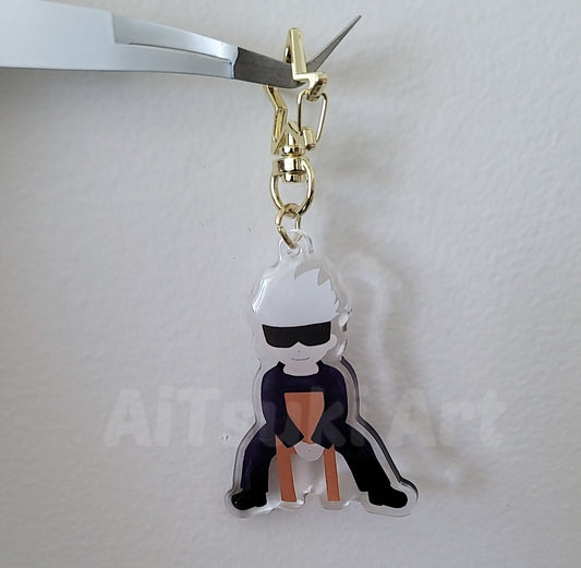 JJK Gojo Satoru Sitting Keychain/ Sticker