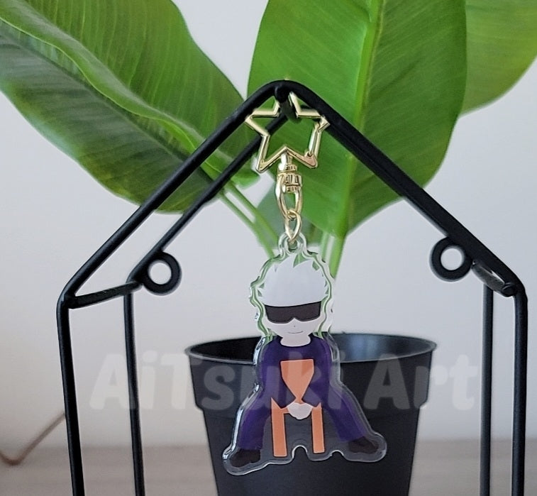JJK Gojo Satoru Sitting Keychain/ Sticker