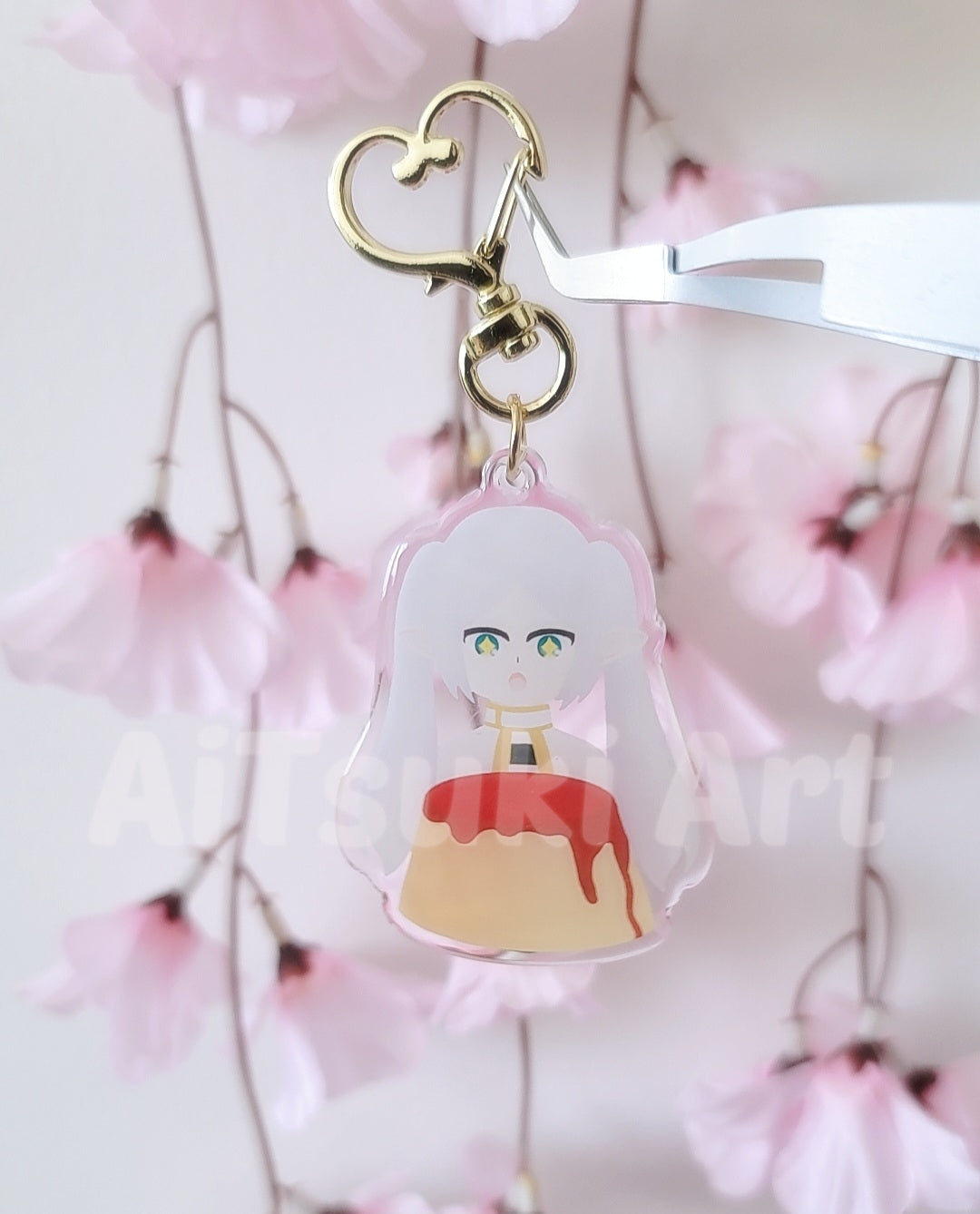 Frieren with Pudding Keychain/ Sticker