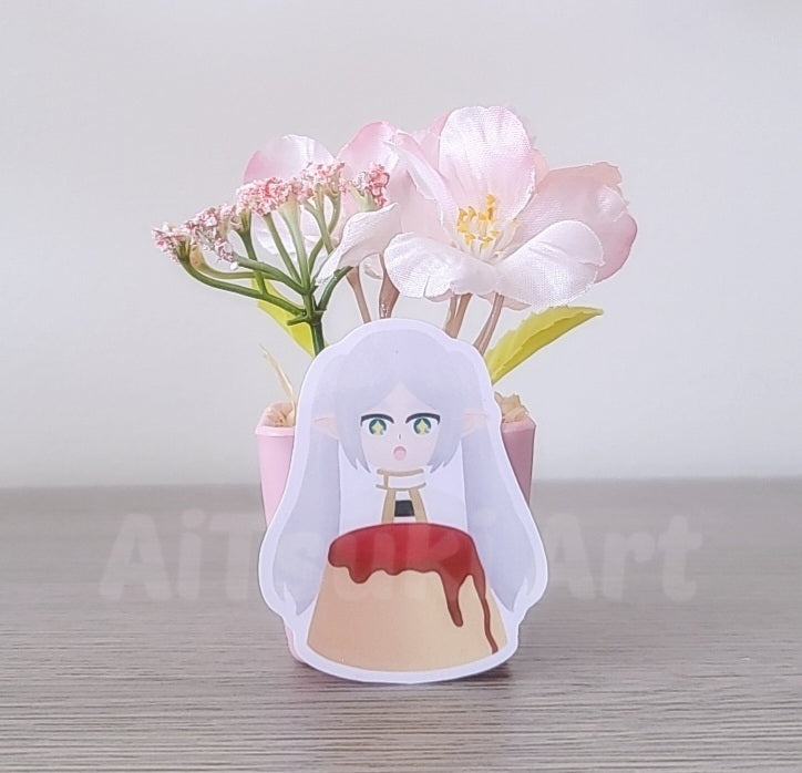 Frieren with Pudding Keychain/ Sticker