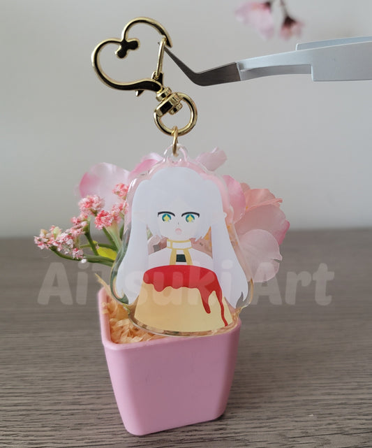 Frieren with Pudding Keychain/ Sticker