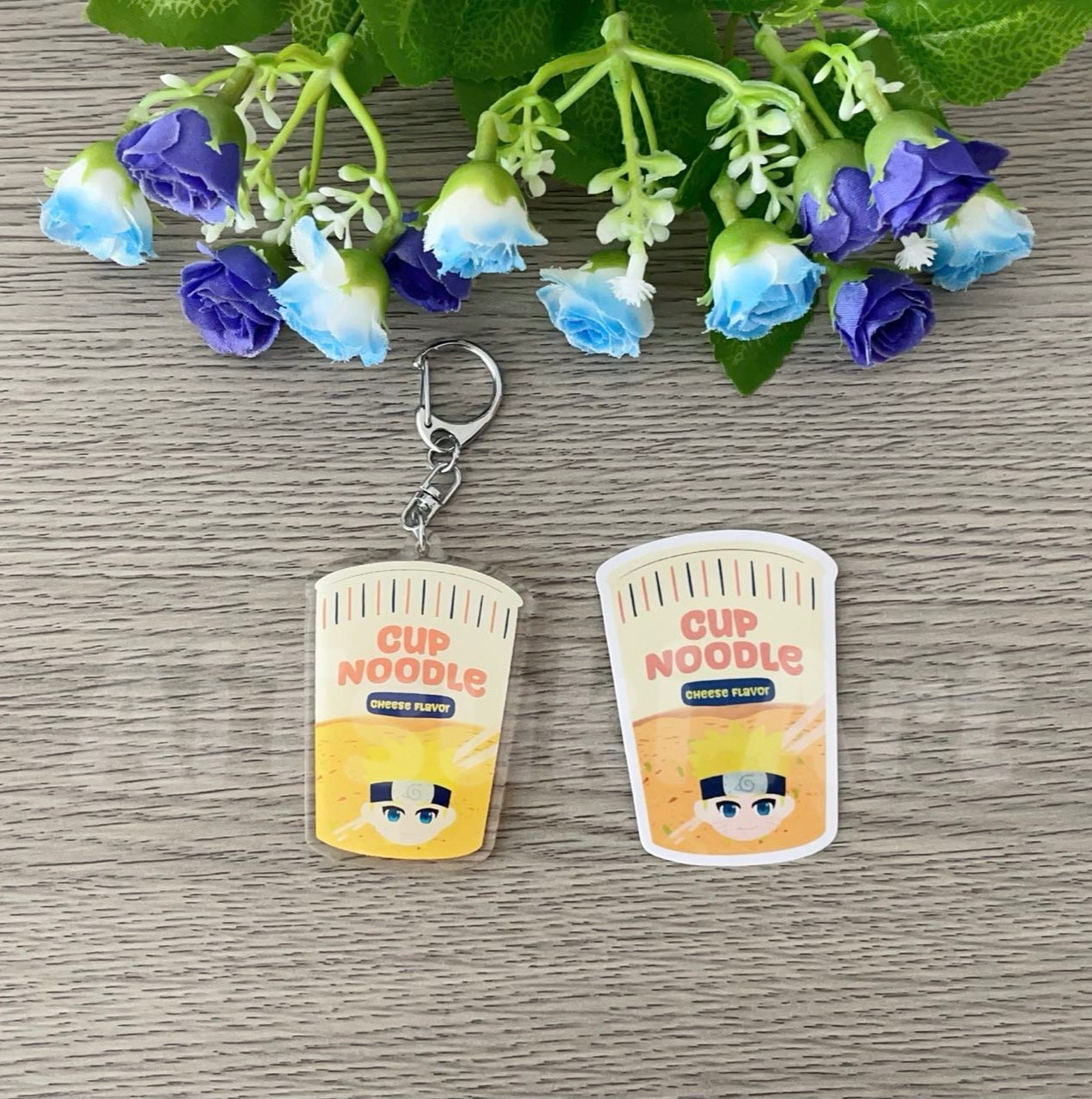 Ninja Cup Noodle Keychain / Sticker