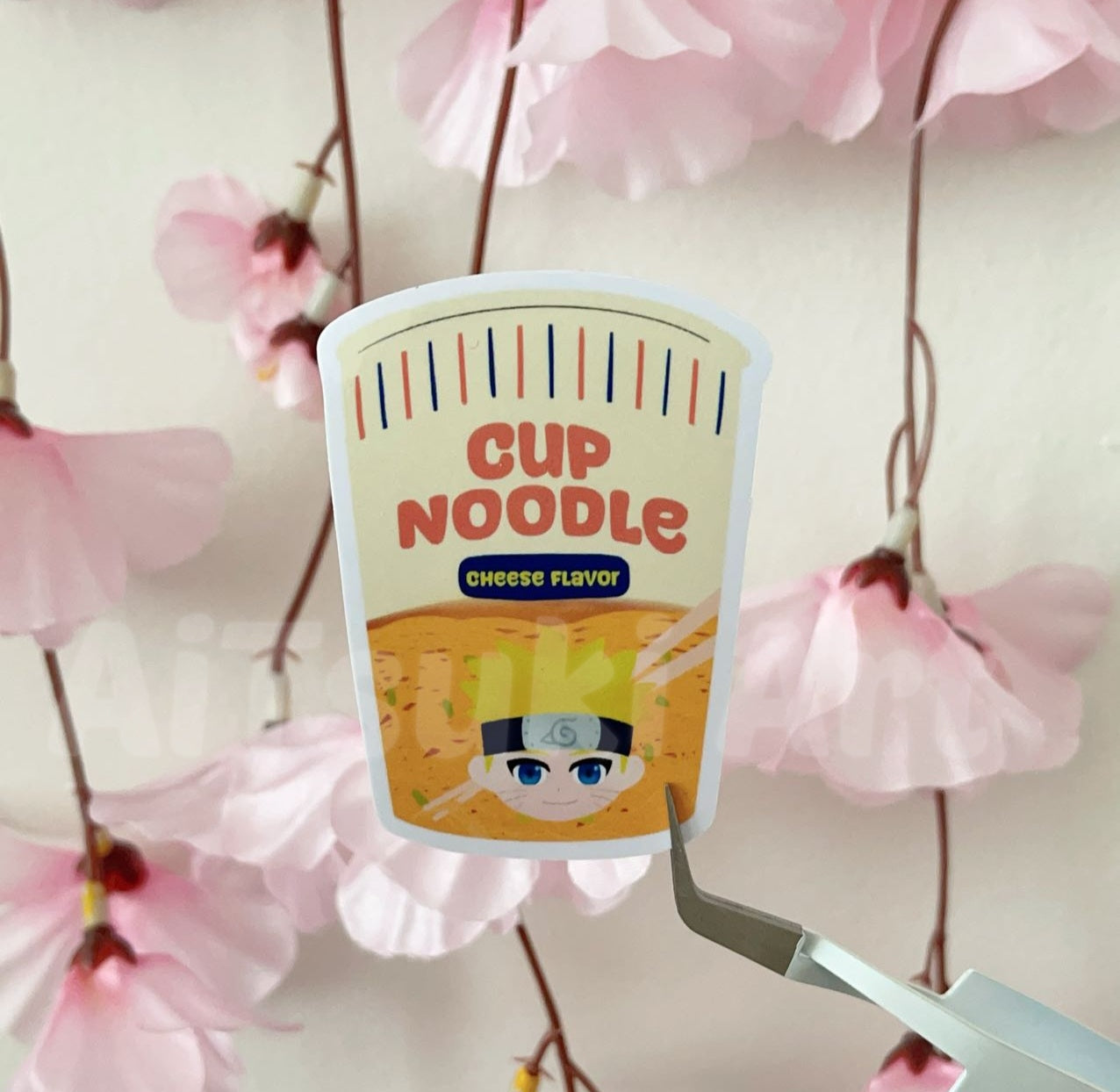 Ninja Cup Noodle Keychain / Sticker