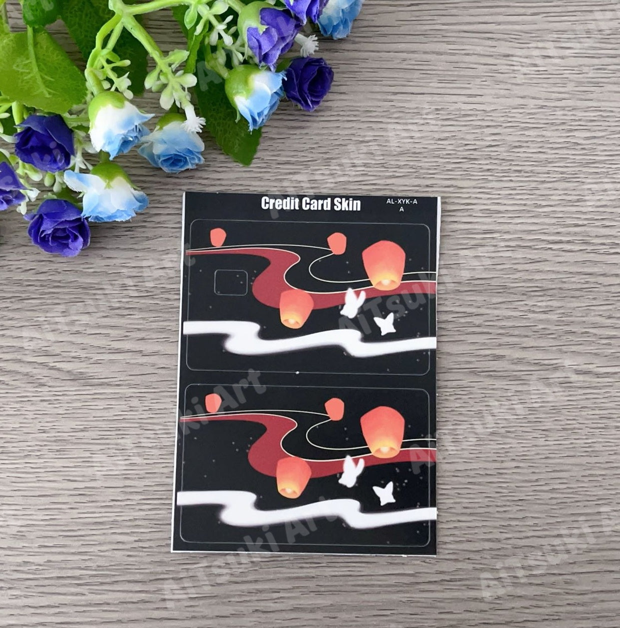 Lantern Butterfly Credit Debit Card Skin Sticker