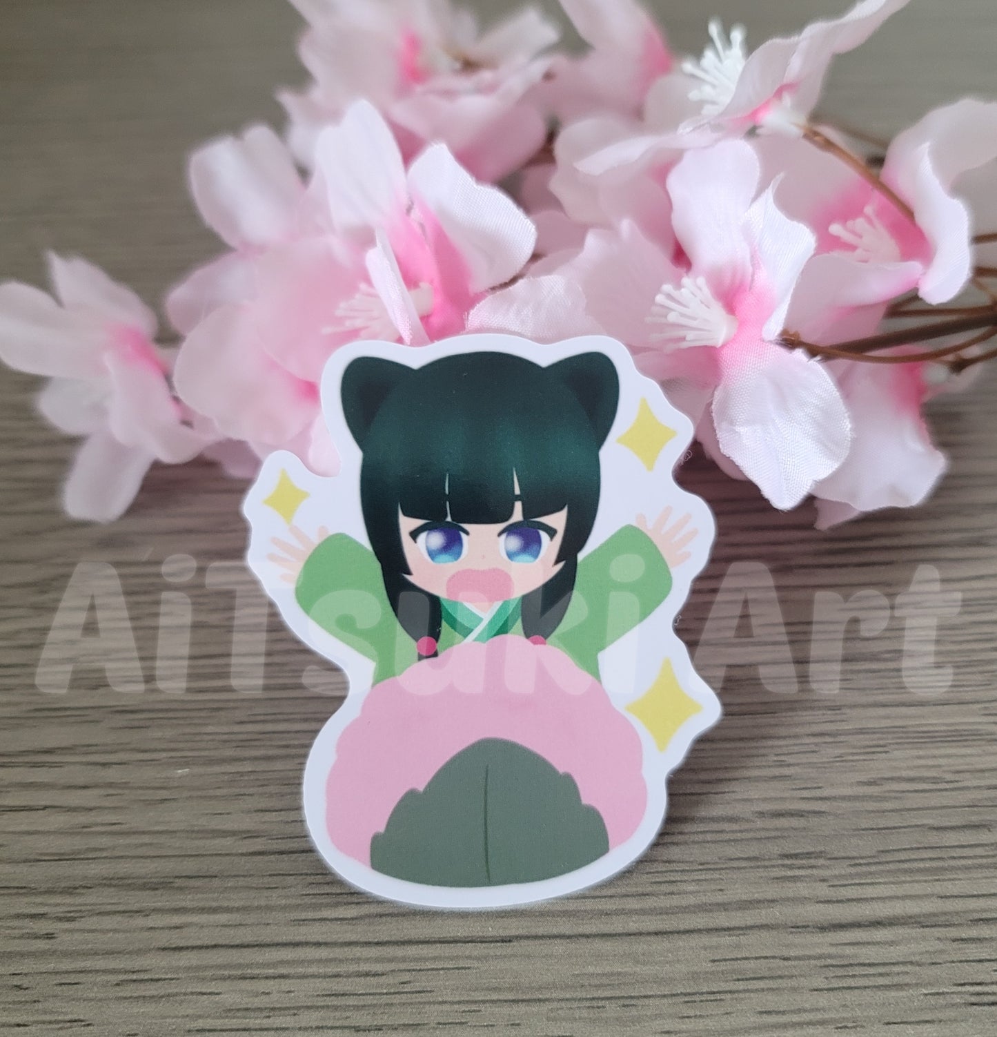 Mao Mao and Sakura Mochi Sticker/ Keychain
