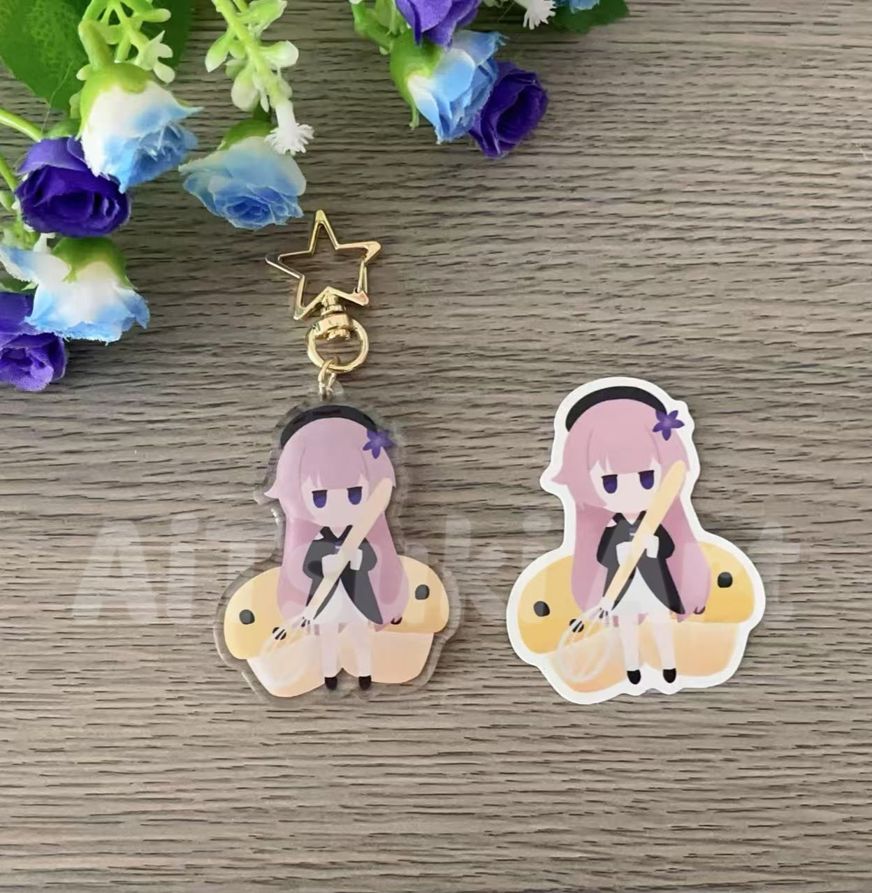 Herta Baking Cupcake Sticker/ Keychain