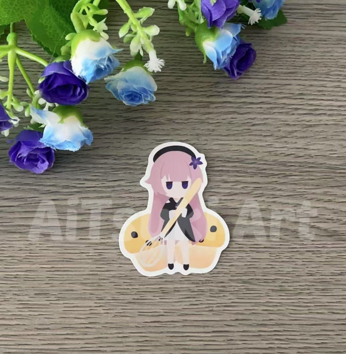 Herta Baking Cupcake Sticker/ Keychain
