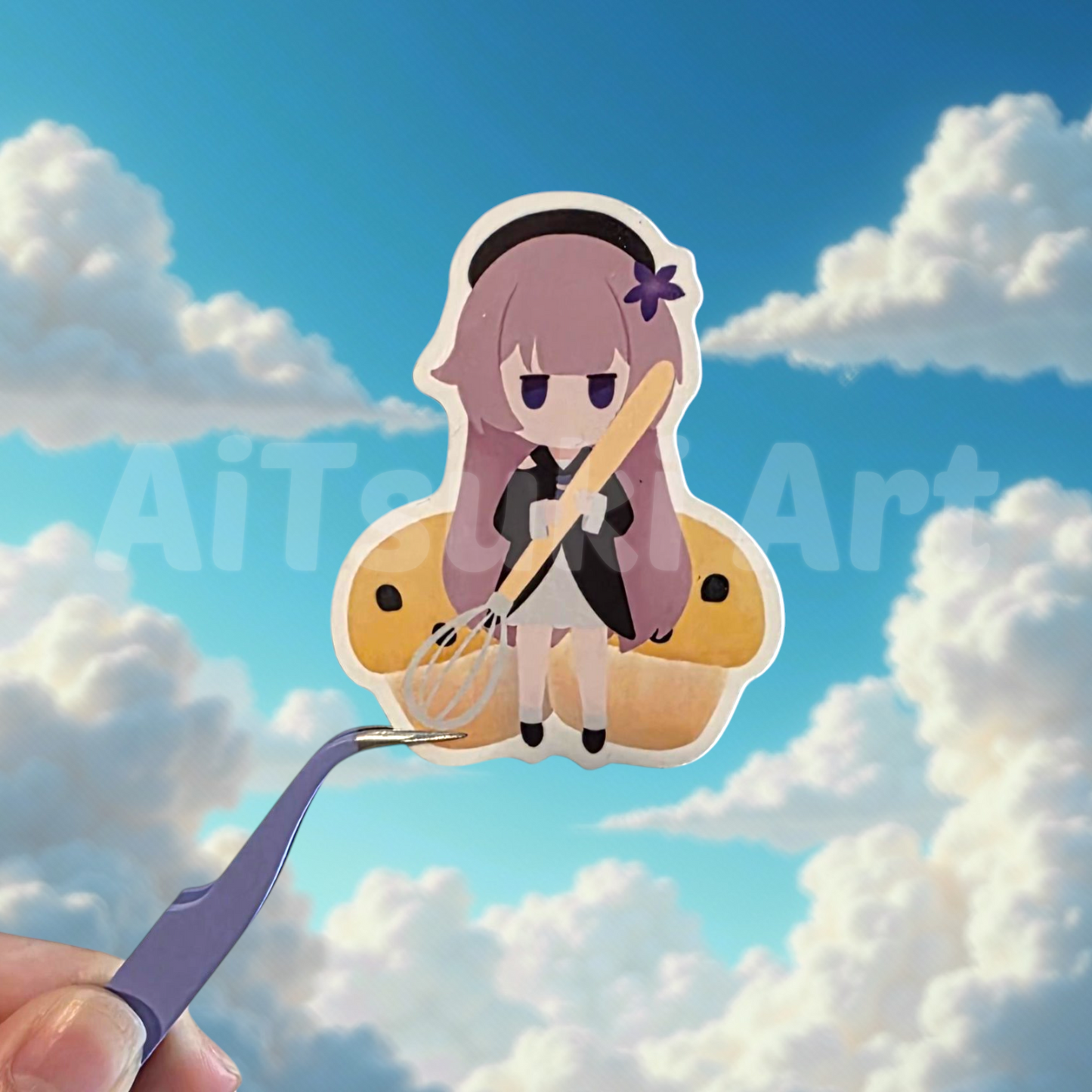 Herta Baking Cupcake Sticker/ Keychain