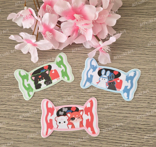 MXTX White Rabbit Candy Sticker/ Keychain