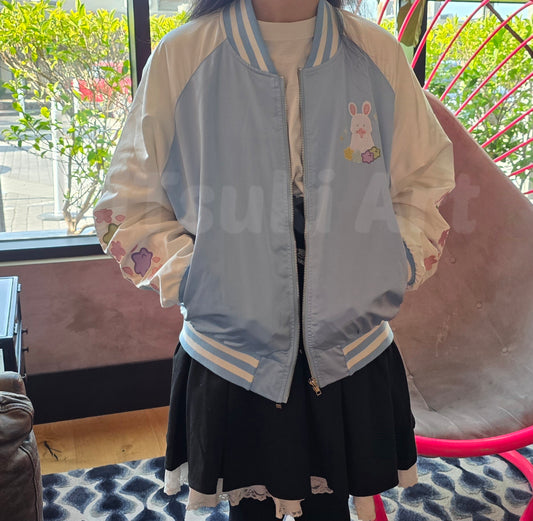 Sweet Sakura Bunny Bomber Jacket