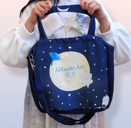 Lotus on Moon - 2 Way Tote Bag