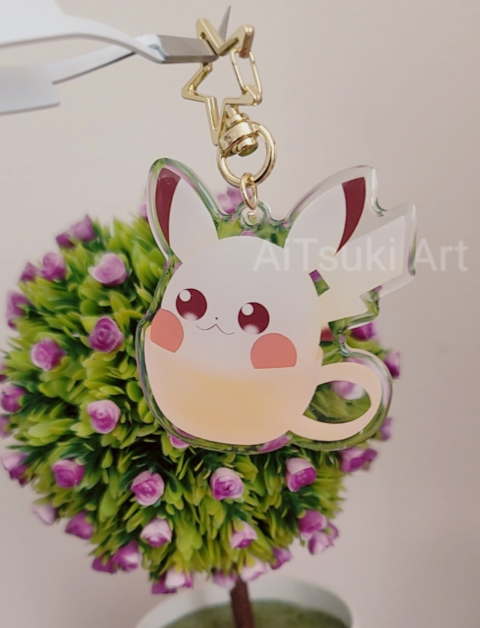 Pikachu Latte Keychain/Sticker