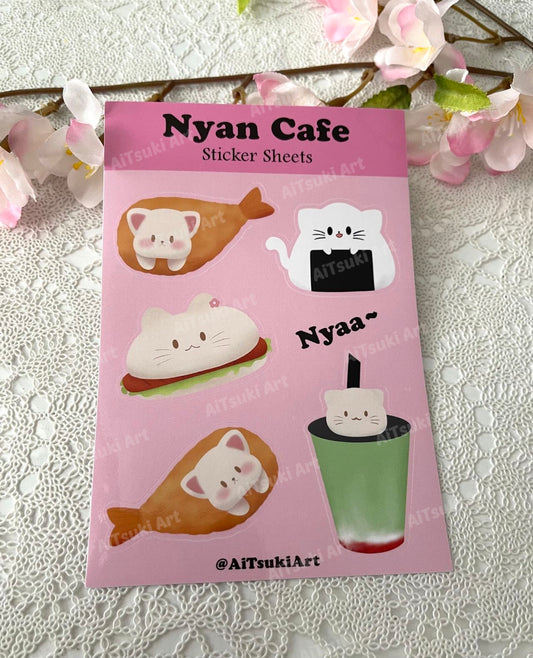 Nyan Cafe Sticker Sheet