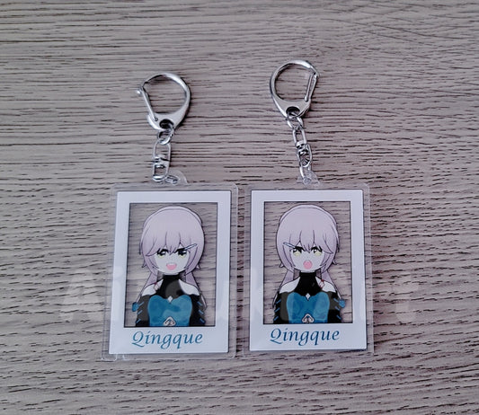 Honkai Star Rail Qingque Photocard Keychain