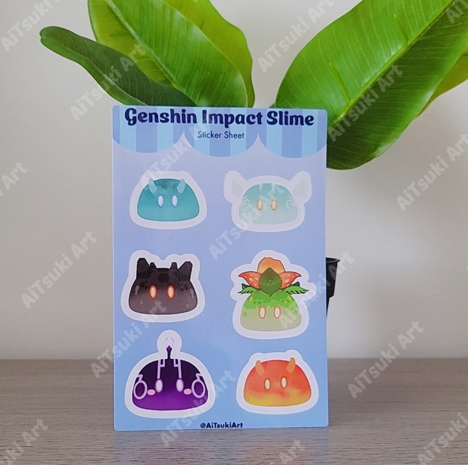 Genshin Impact Slime Sticker Sheet