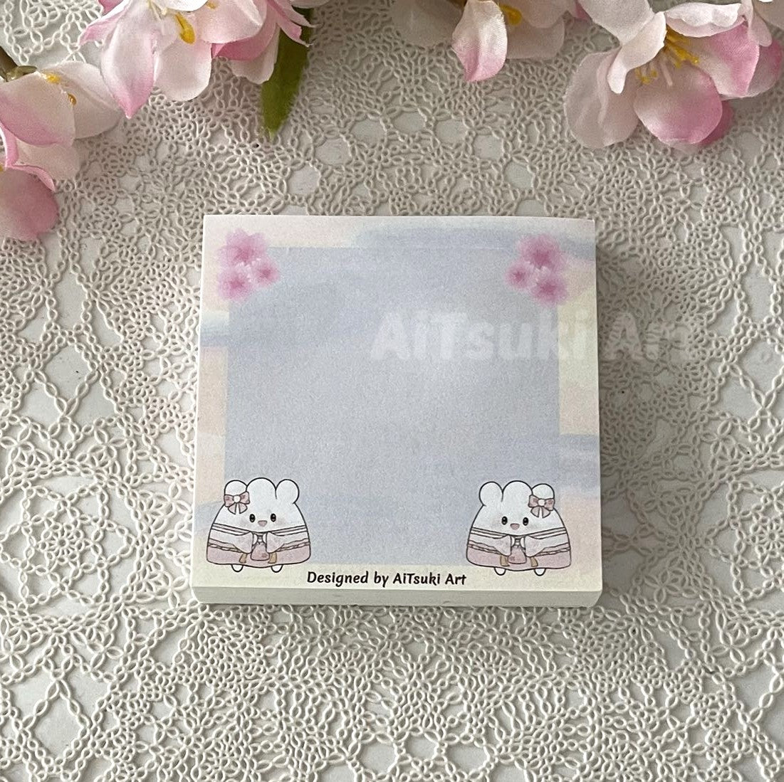 Sakura Bao Sticky Note Pad