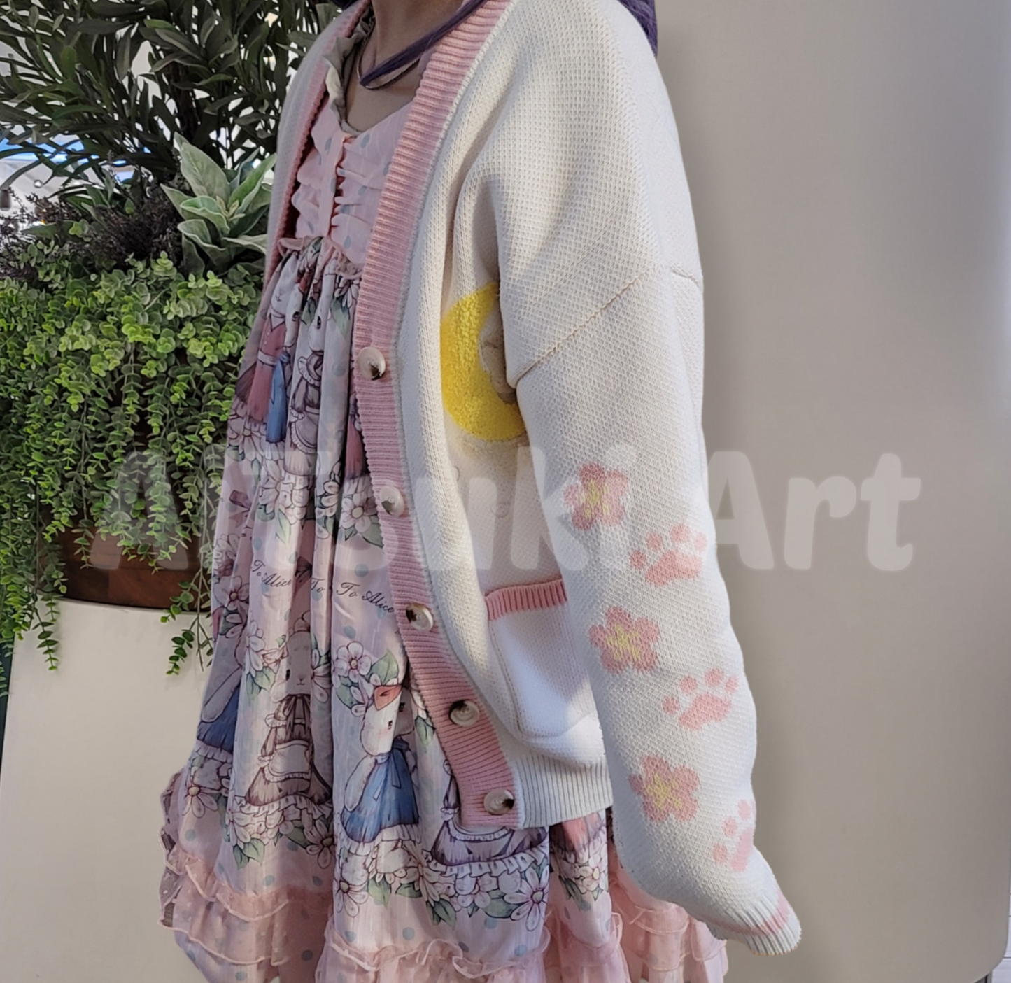 Cherry Blossom Cat Cardigan