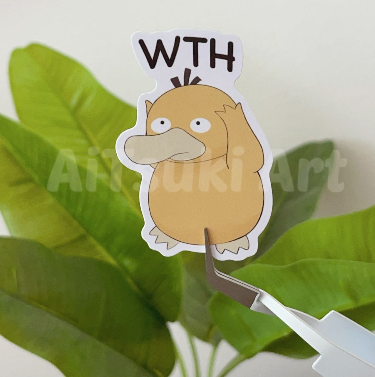 WTH Psyduck Vinyl Sticker