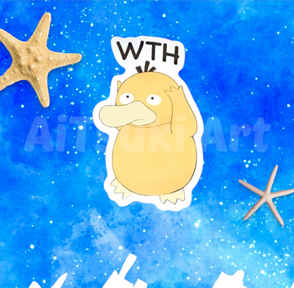 WTH Psyduck Vinyl Sticker