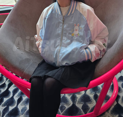 Sweet Sakura Bunny Bomber Jacket