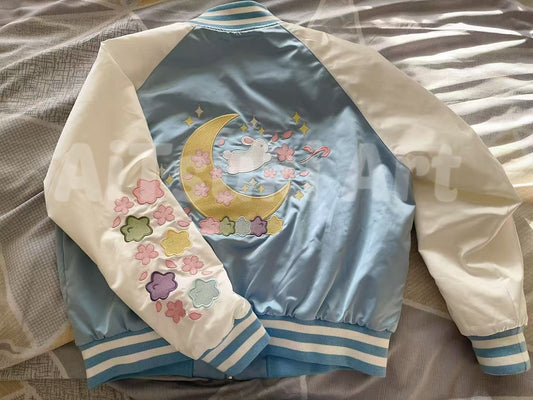 Sweet Sakura Bunny Bomber Jacket