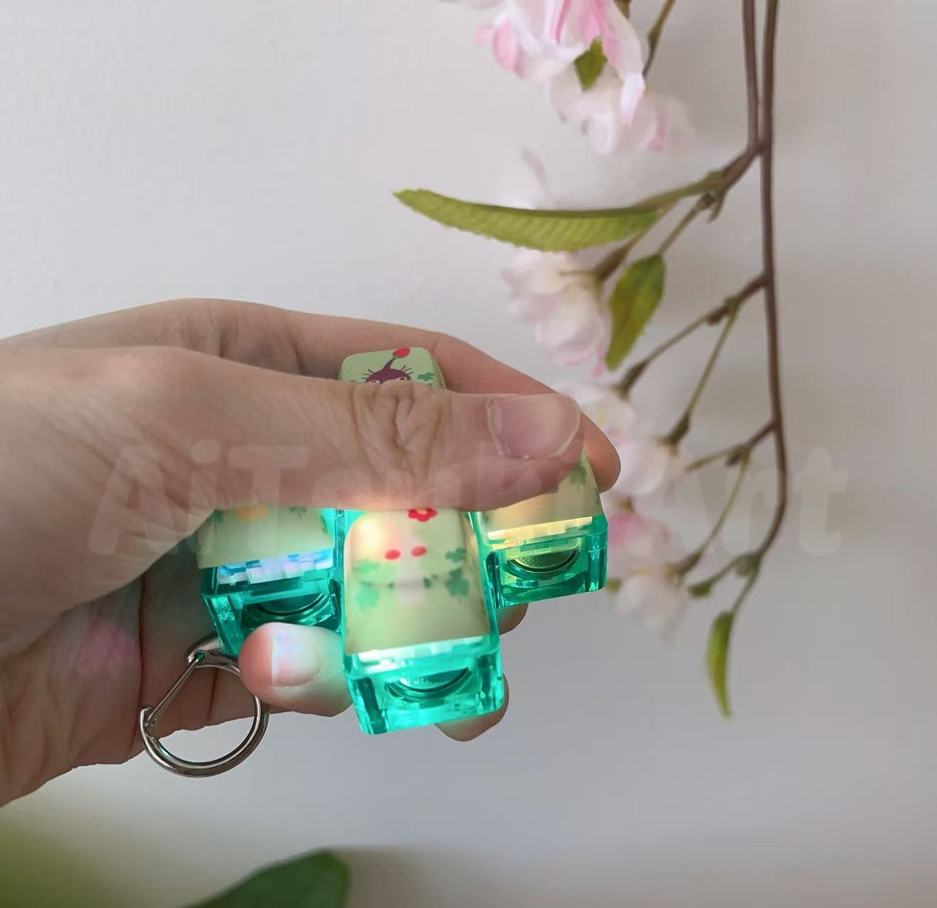 Pikmin Keycap Fidget Keychain (5 Keys)