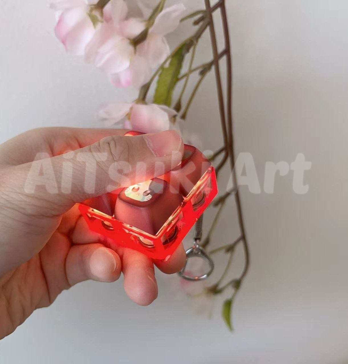 Everyday Calico Cat Keycap Fidget Keychain (4 Keys)