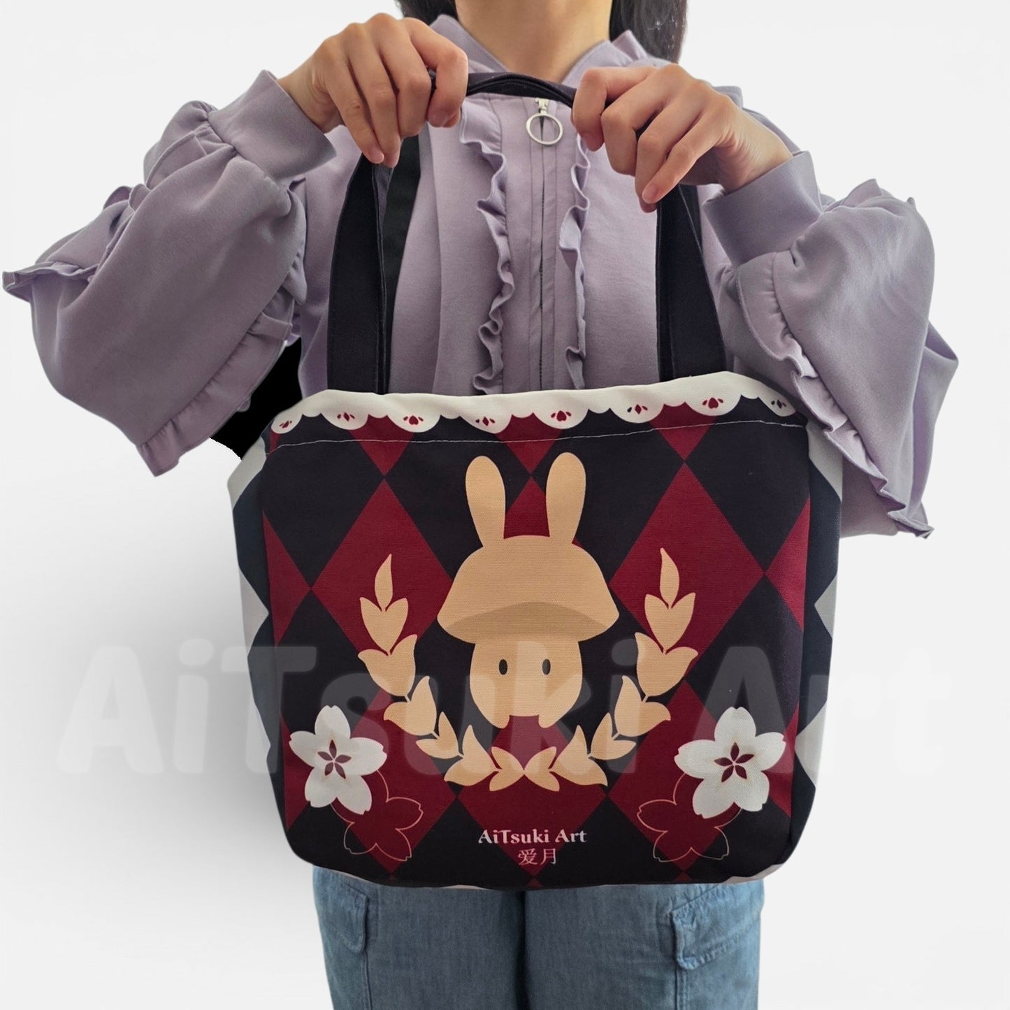 Sparkly Rabbit and Fire Shroom - 2 Way Tote Bag